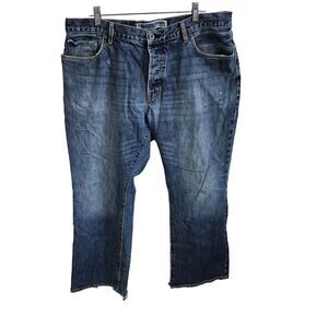 Gap Men's Size 40x30 Boot Fit Jeans Medium Wash Distressed 100% Cotton Denim